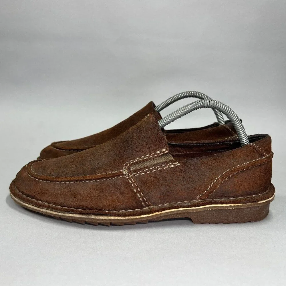 Clarks Men's Size 8.5 Terriers Brown Suede Leather‎ Loafers